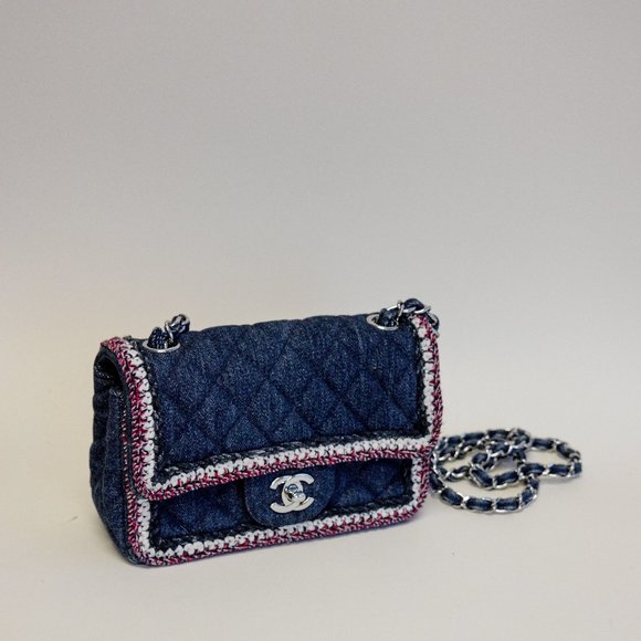CHANEL Collection Denim Braid Medium Flap Bag - Picture 1 of 5